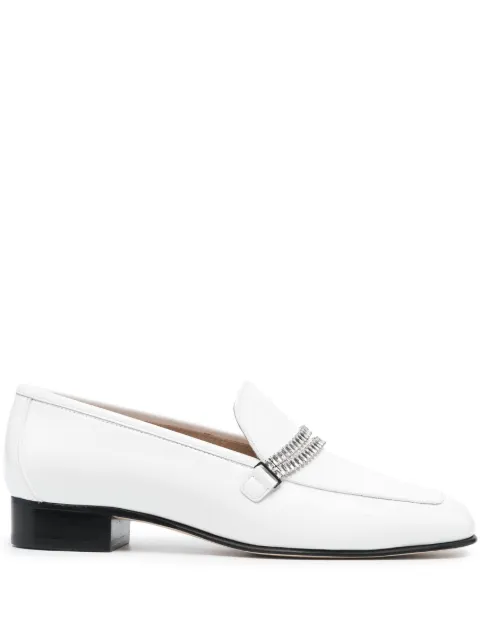 Stuart Weitzman crystal embellished loafers