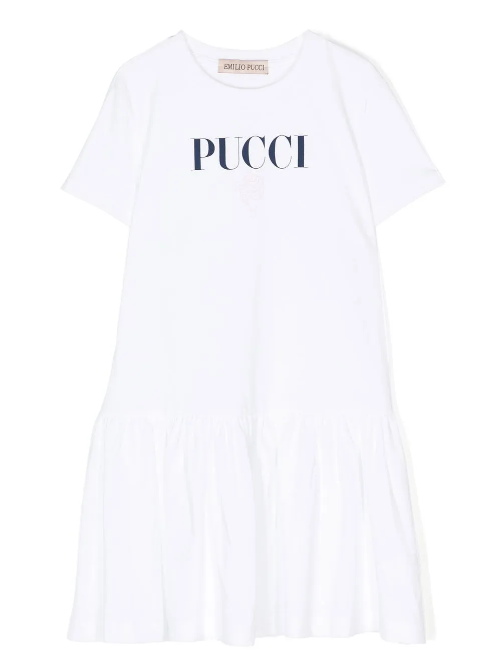 

PUCCI Junior logo-print T-shirt dress - White