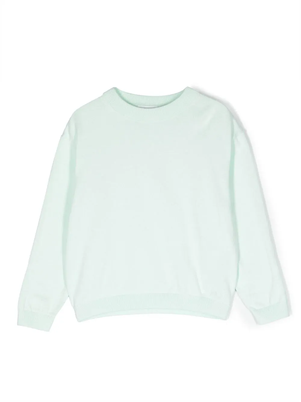 Bonpoint Long-sleeved Cotton Sweatshirt In Green