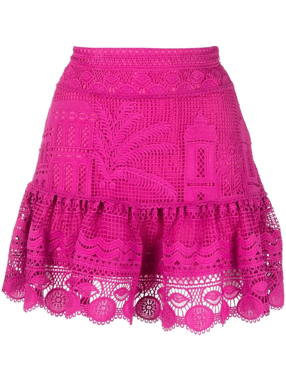 

FARM Rio ruffle mini skirt - Pink