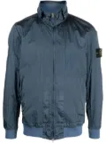 Stone Island logo-patch zip-up jacket - Blue