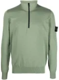 Stone Island Compass motif zip-up sweatshirt - Green