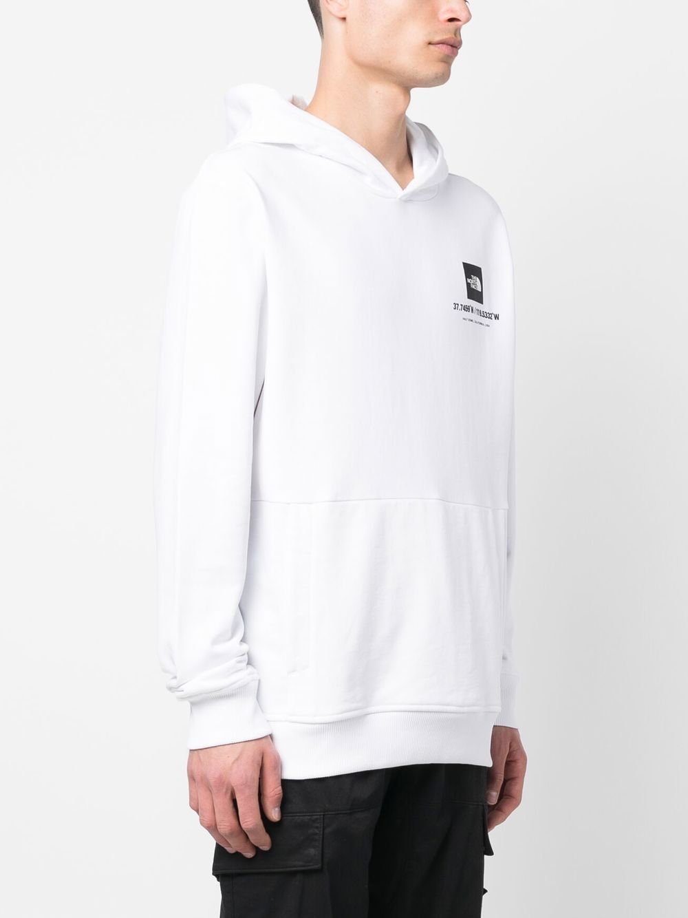 Shop The North Face Logo-print Cotton Hoodie In Weiss