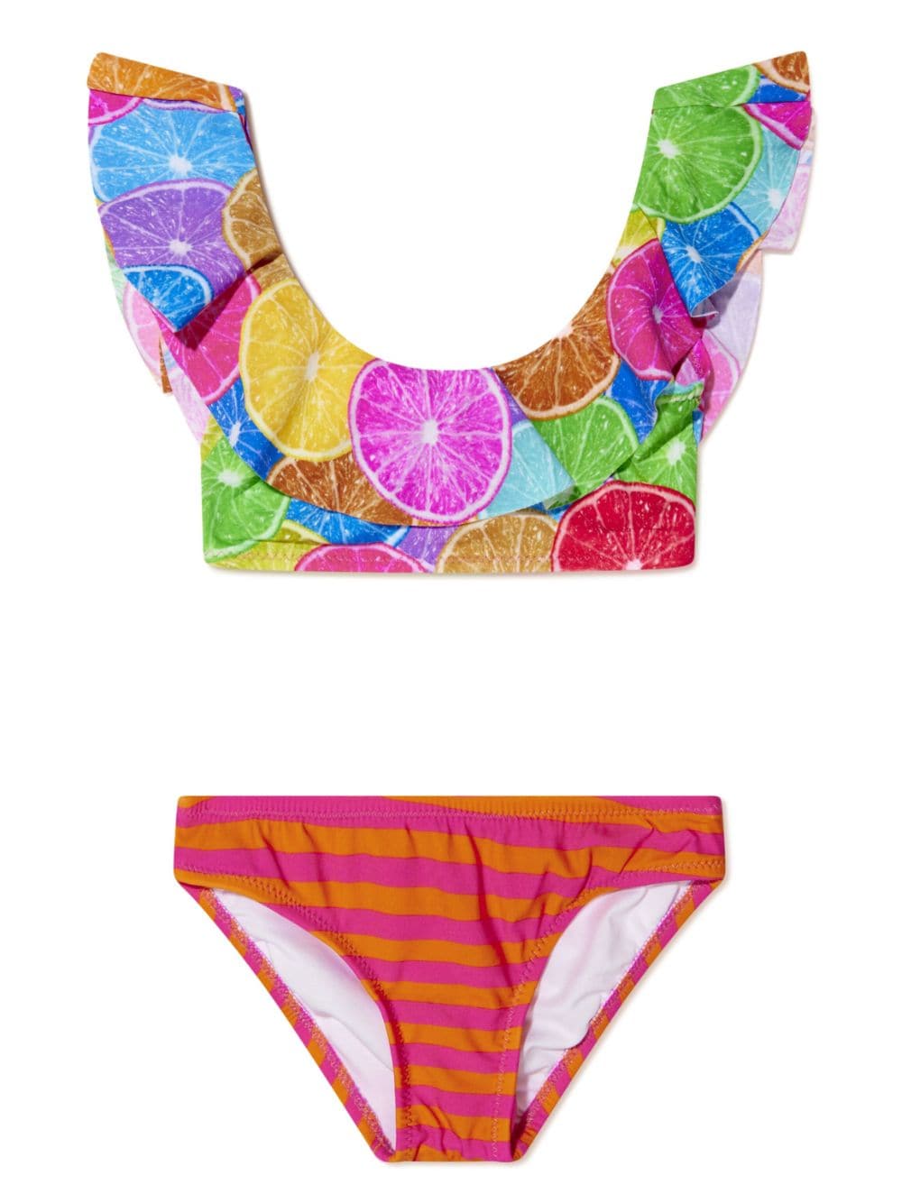 Nessi Byrd Kids Emma fruit-print bikini - Rosa
