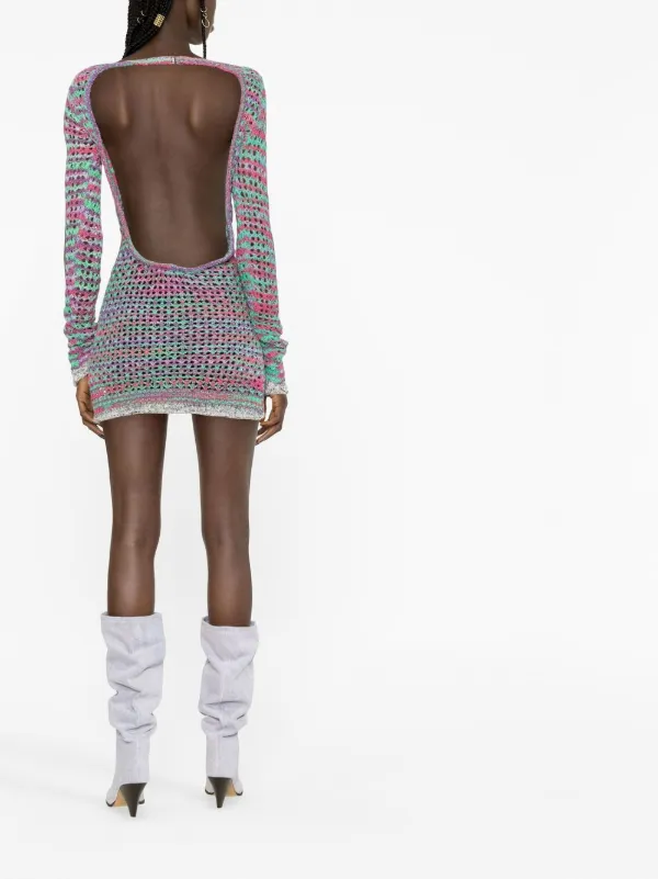 ワンピース The Attico Openwork mini dress The Attico Openwork Mini Dress in Red | Lyst
