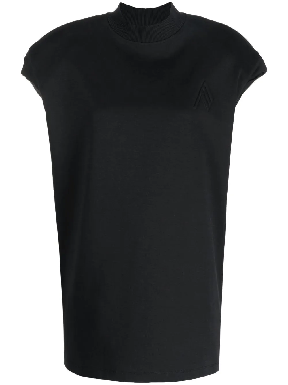 

The Attico Laurie logo-embroidered top - Black