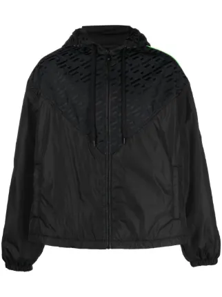 Versace Panelled logo-print Track Jacket | Black | FARFETCH