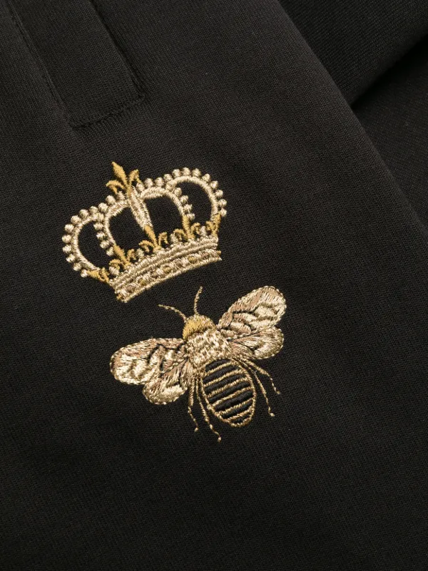 【関税＆送料込み】Dolce & Gabbana \"Bee And Crown\" Embroide Buy Dolce & Gabbana Black Bee & Crown Embroidery Sweater in