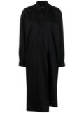 LEMAIRE Twisted long-sleeve shirt dress - Black