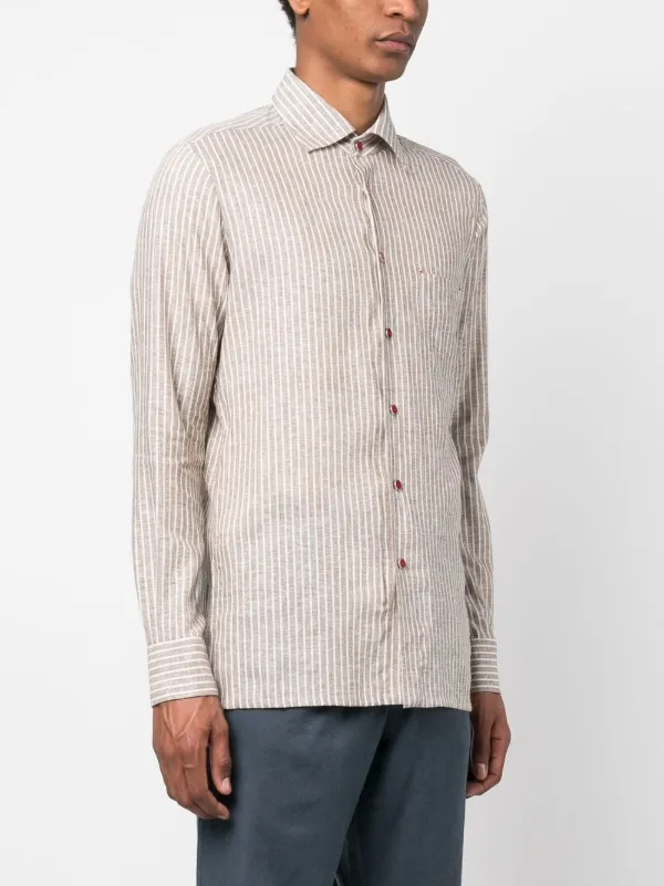 Kiton ストライプ シャツ | ブラウン | FARFETCH JP Kiton ストライプ シャツ | ブラウン | FARFETCH JP