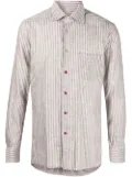 Kiton long-sleeve striped shirt - Brown