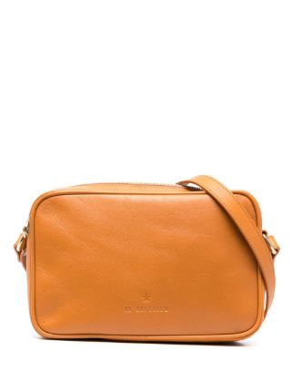 Orange leather outlet crossbody bag