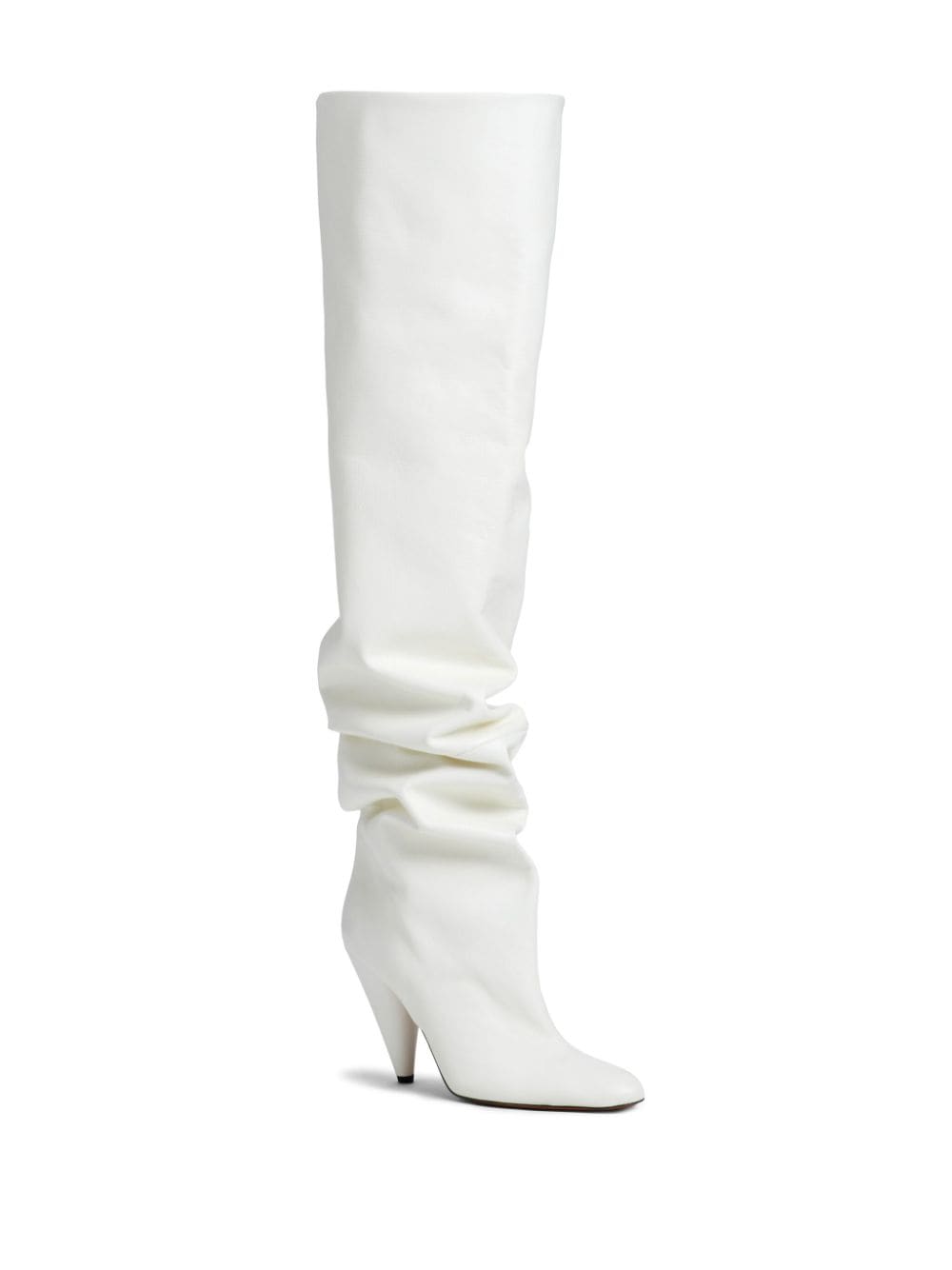 Shop Proenza Schouler Cone Slouch Over The Knee 100mm Boots In White