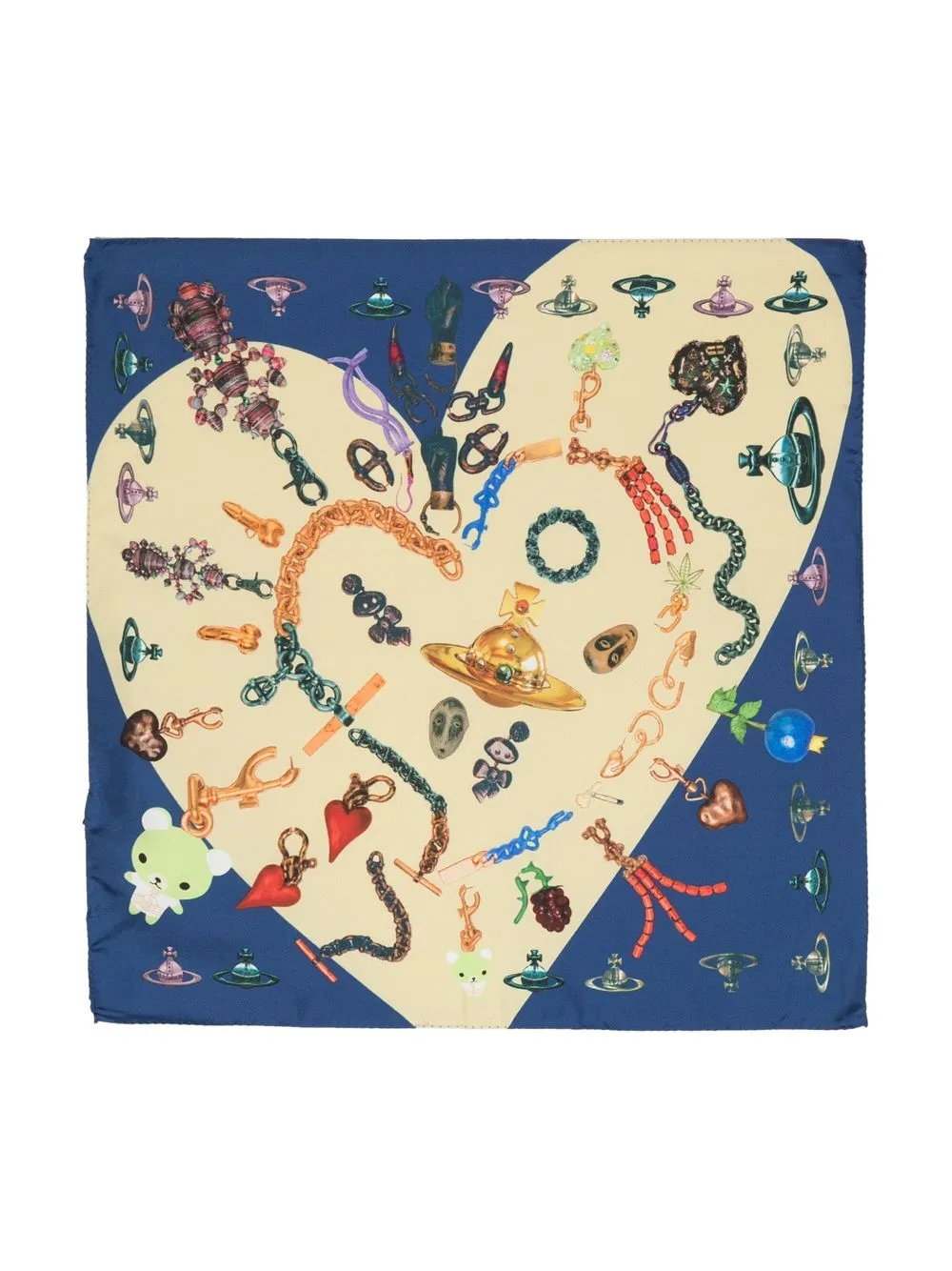 

Vivienne Westwood graphic-print silk scarf - Blue