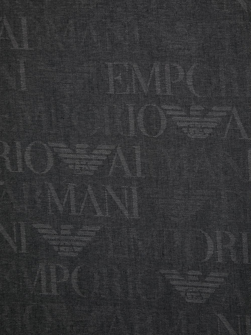 Shop Emporio Armani Logo-print Scarf In Grau