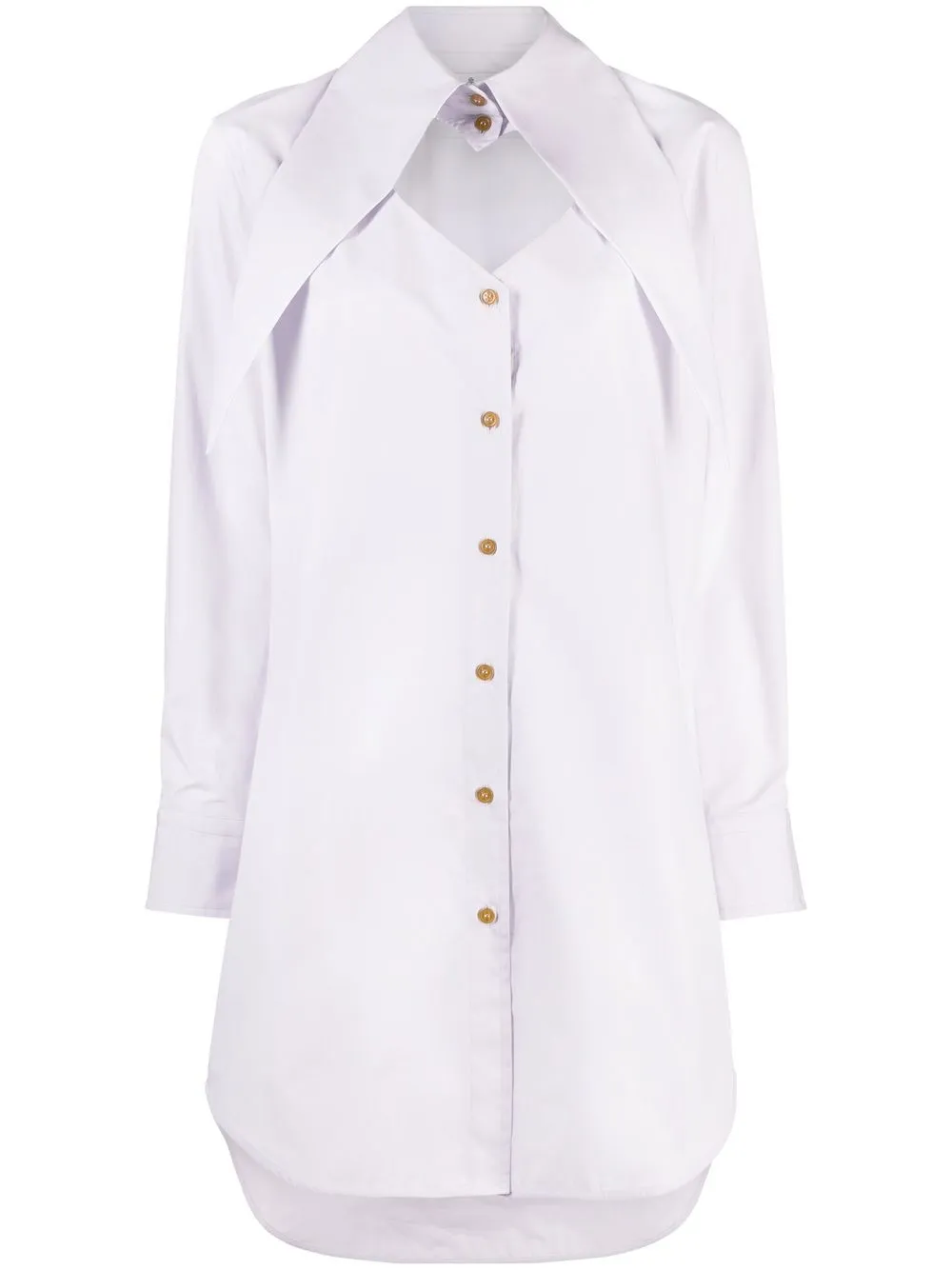 

Vivienne Westwood oversize-collar cotton shirtdress - Purple