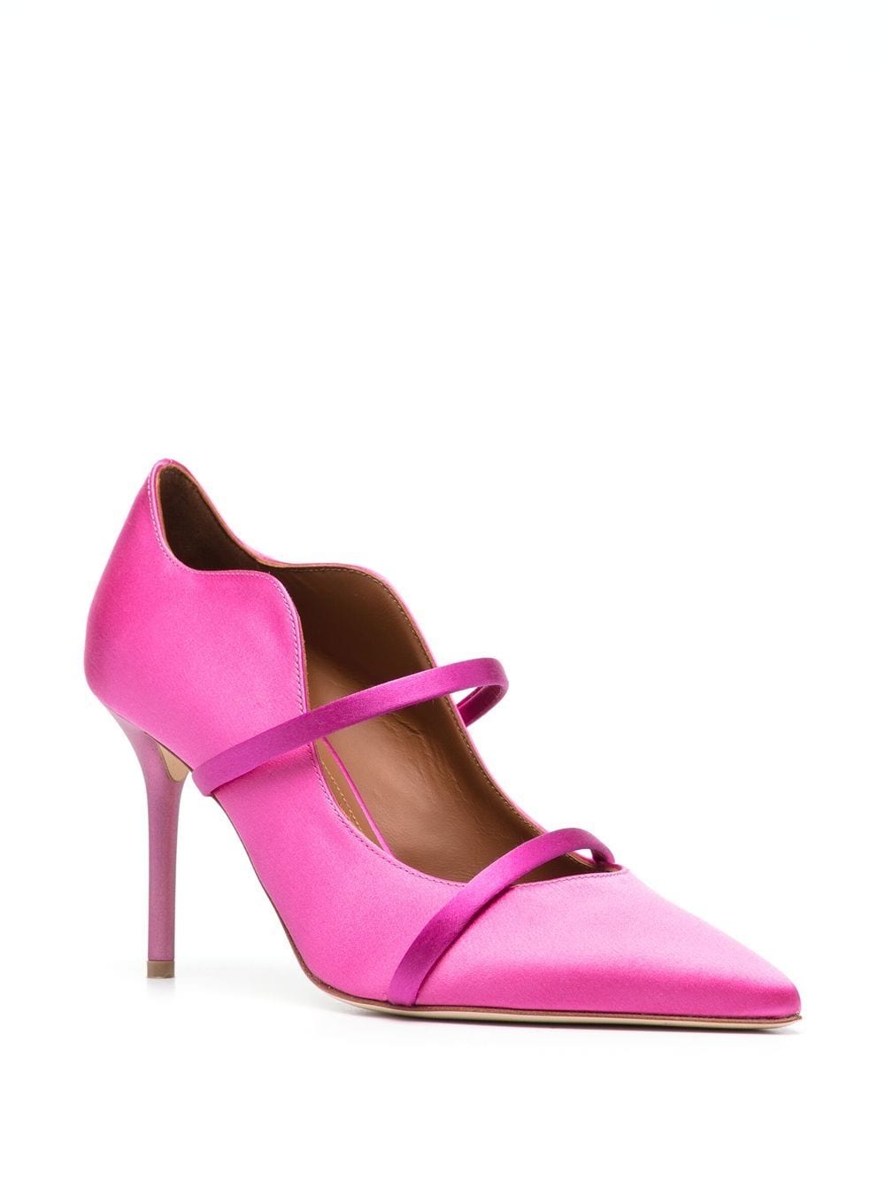 Image 2 of Malone Souliers Maureen satin pumps