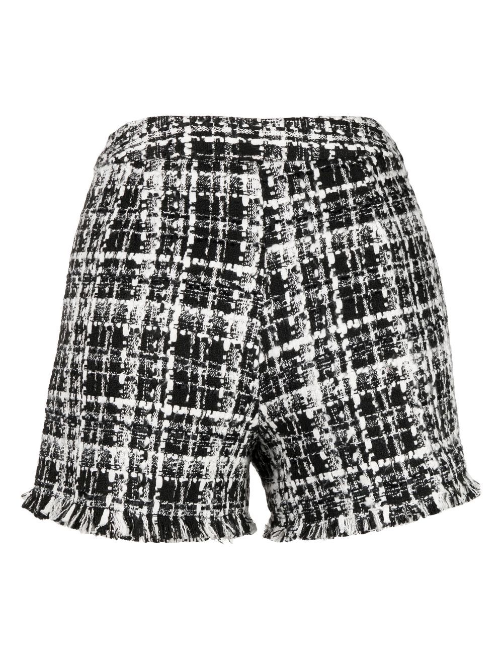 Shop Edward Achour Paris Rough-cut Tweed Shorts In Schwarz