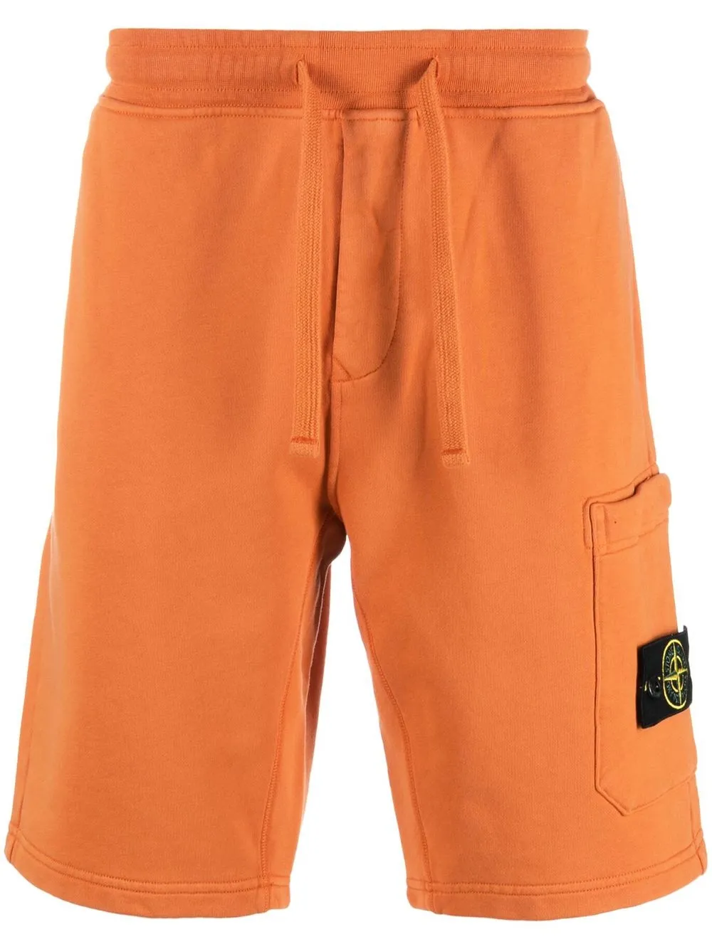 

Stone Island Compass-motif cotton shorts - Orange