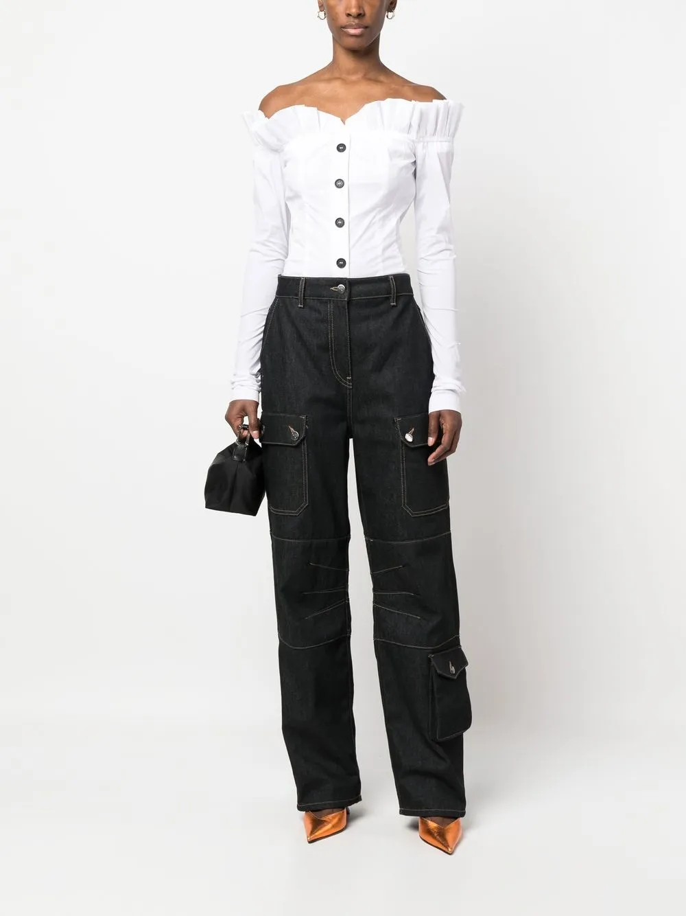 Philosophy Di Lorenzo Serafini Off-shoulder blouse - Wit
