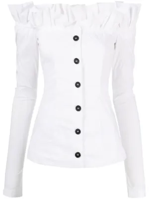 Off shoulder shirt clearance with collar
