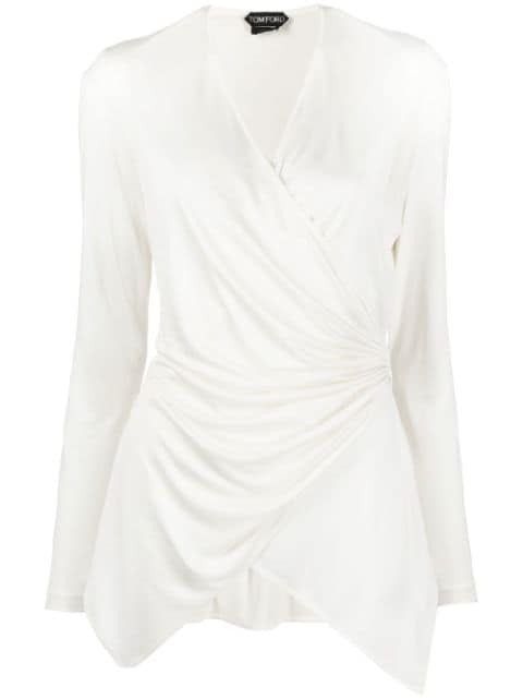 TOM FORD long-sleeve stretch blouse