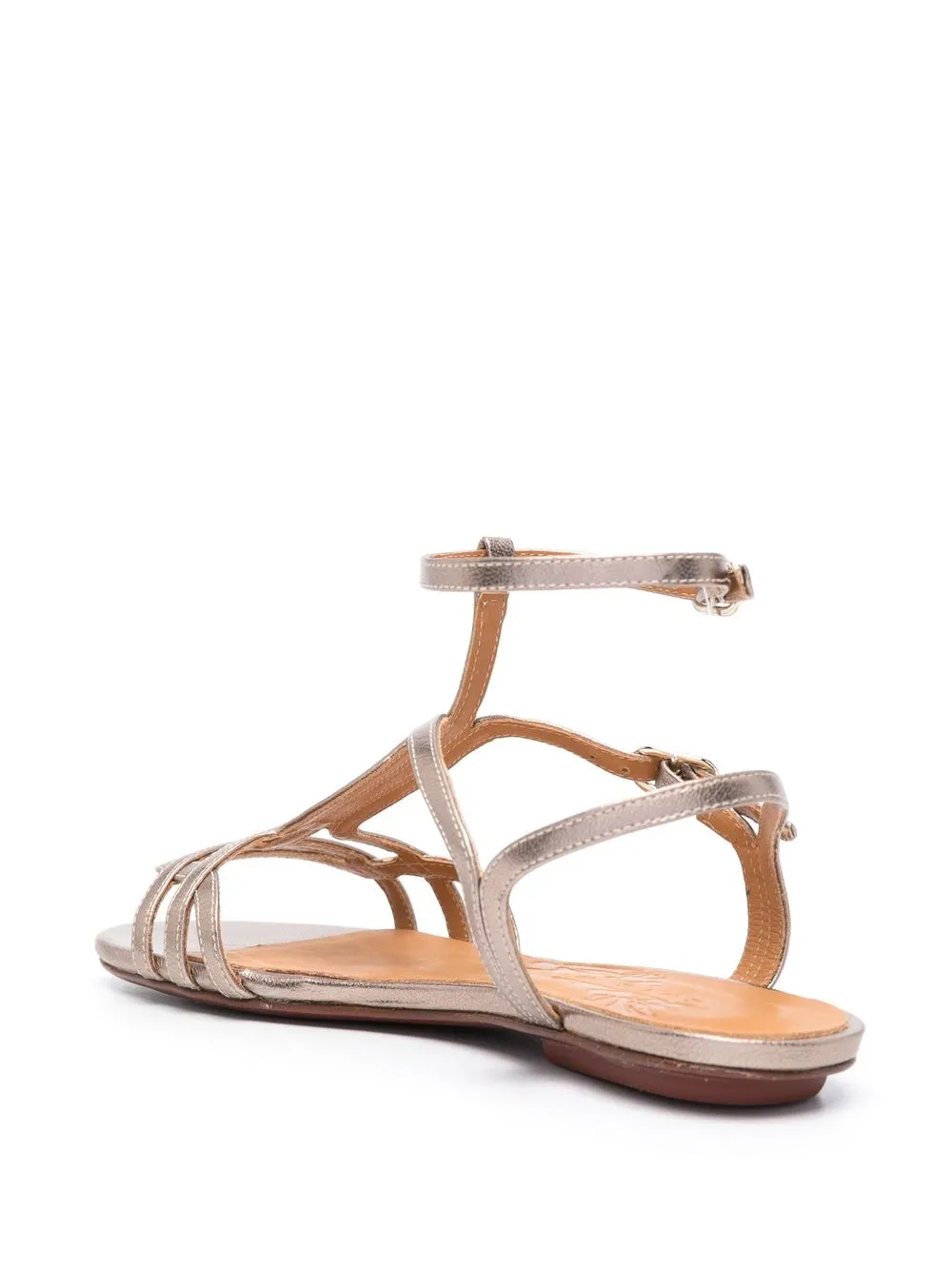 Chie Mihara 15mm Leather Open-toe Sandals In Grey