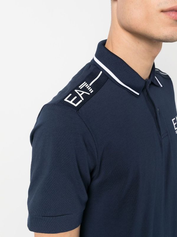 heet boycot Gemarkeerd Ea7 Emporio Armani logo-embroidered Cotton Polo Shirt - Farfetch