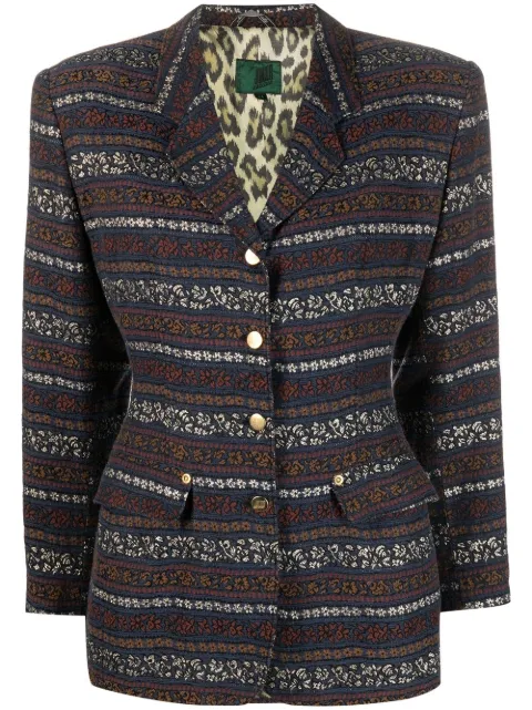 Jean Paul Gaultier Pre-Owned 1990s patterned jacquard blazer