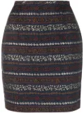 Jean Paul Gaultier Pre-Owned 1990s patterned-jacquard skirt - Blue