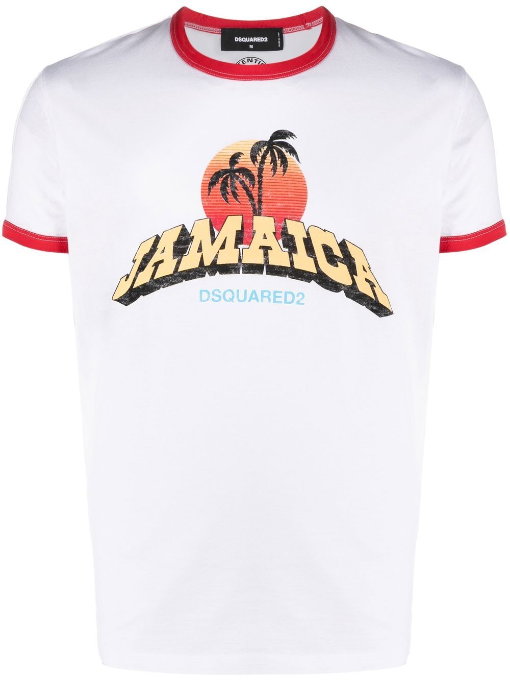 Shop Dsquared2 Jamaica Logo-print T-shirt In Weiss