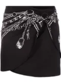 Rabanne chain-print mini skirt - Black