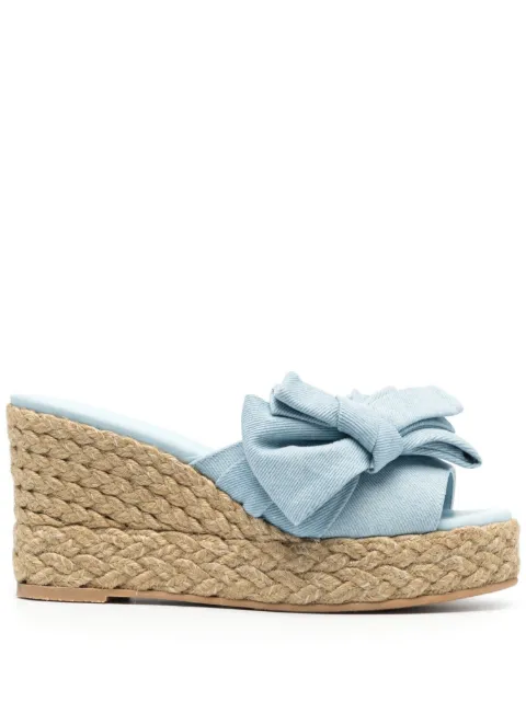 Stuart Weitzman Loveknot Espadrille 100mm wedge sandals