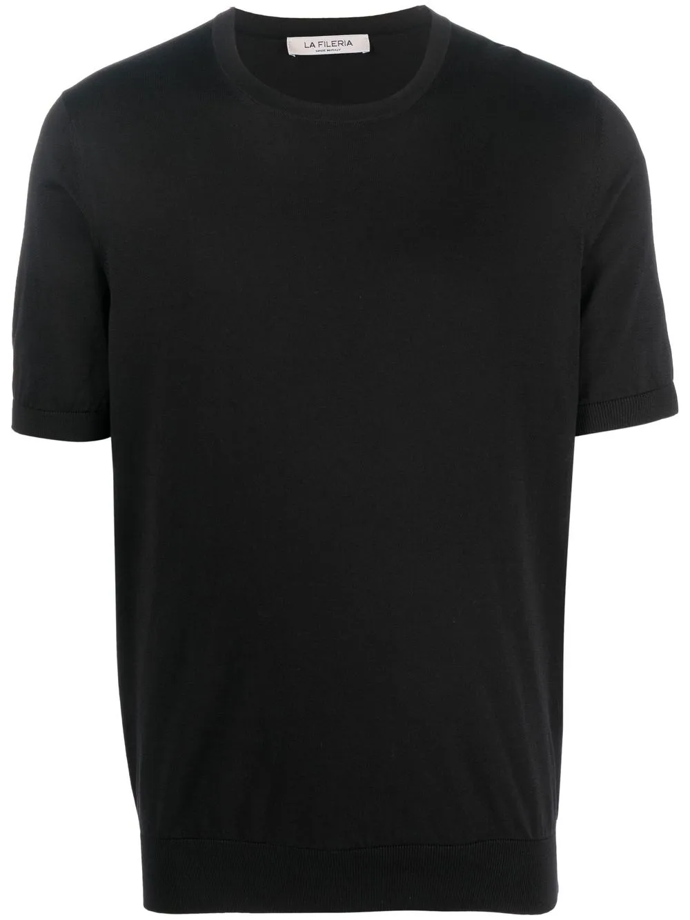 

Fileria short-sleeved cotton jumper - Black