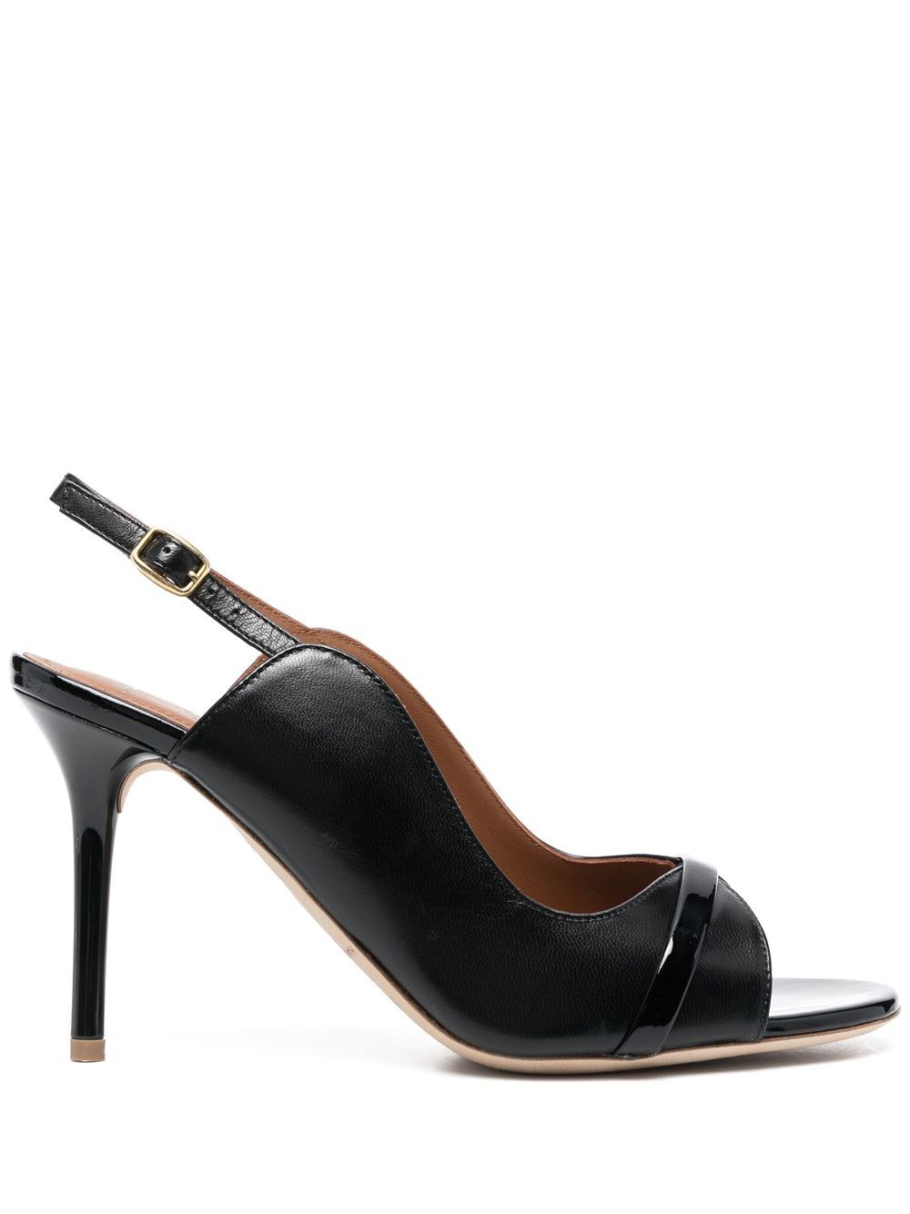 Shop Malone Souliers Jenny 70mm Slingback Sandals In Black