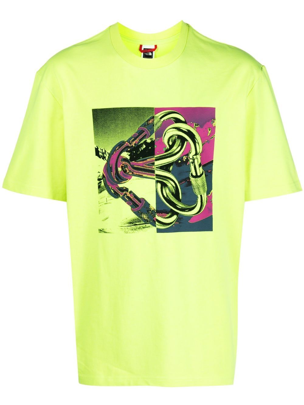 The North Face Graphic-print T-shirt In Yellow,fluo