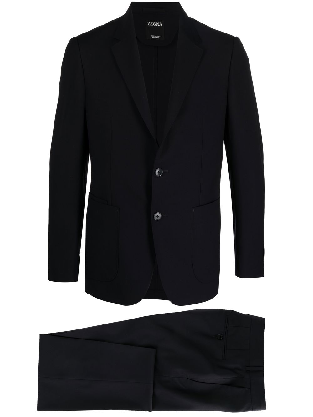 

Zegna single-breasted wool suit - Blue