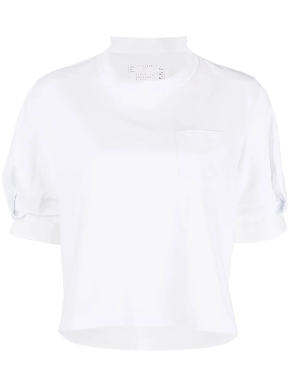 Sacai Short-sleeve Cotton T-shirt In White