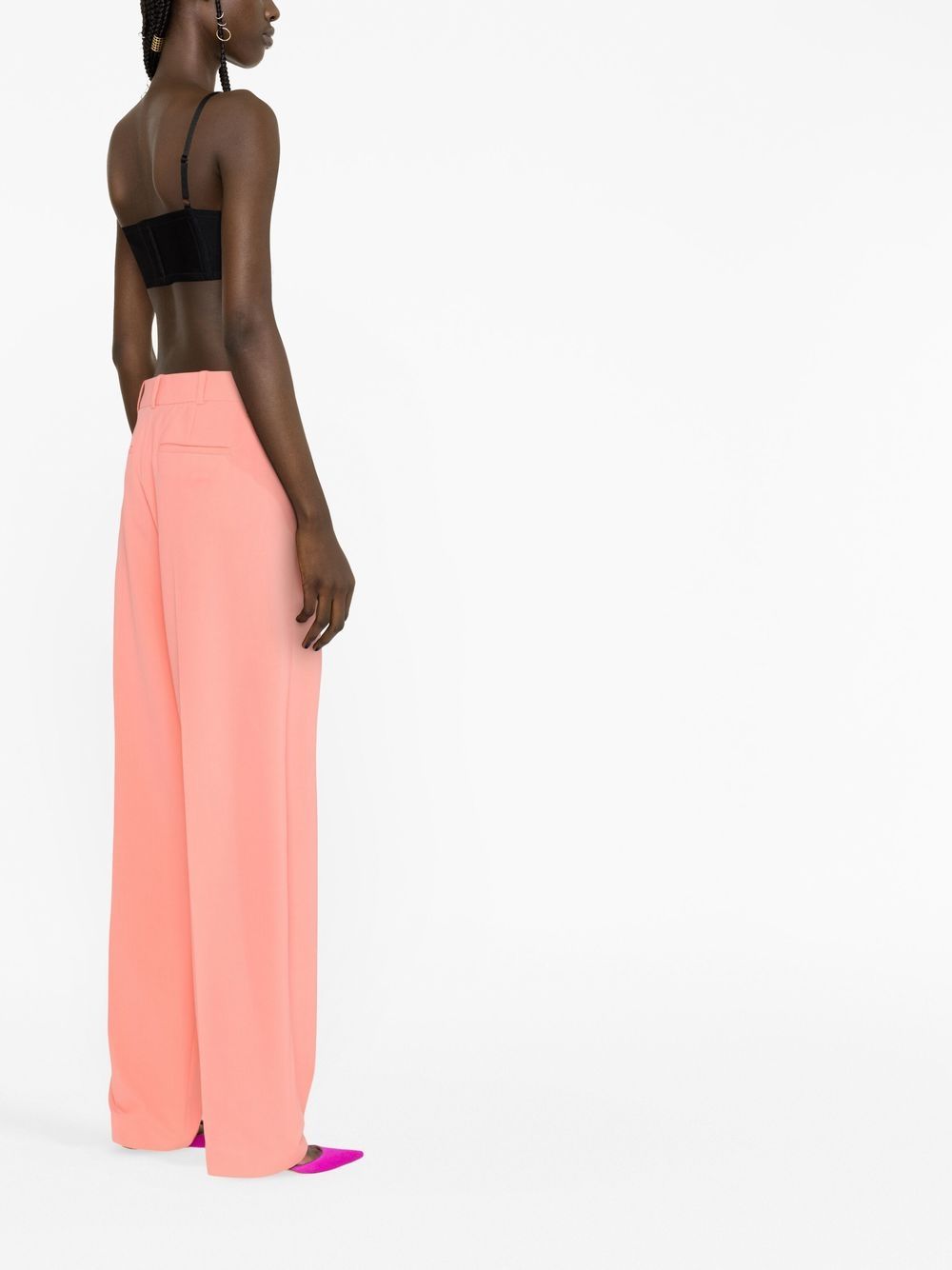 Shop Attico Jagger Tapered Trousers In Pink