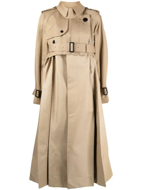 sacai gabardina con cinturón