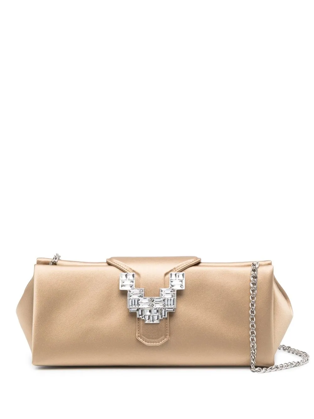 

Rodo crystal-embellished clutch bag - Neutrals