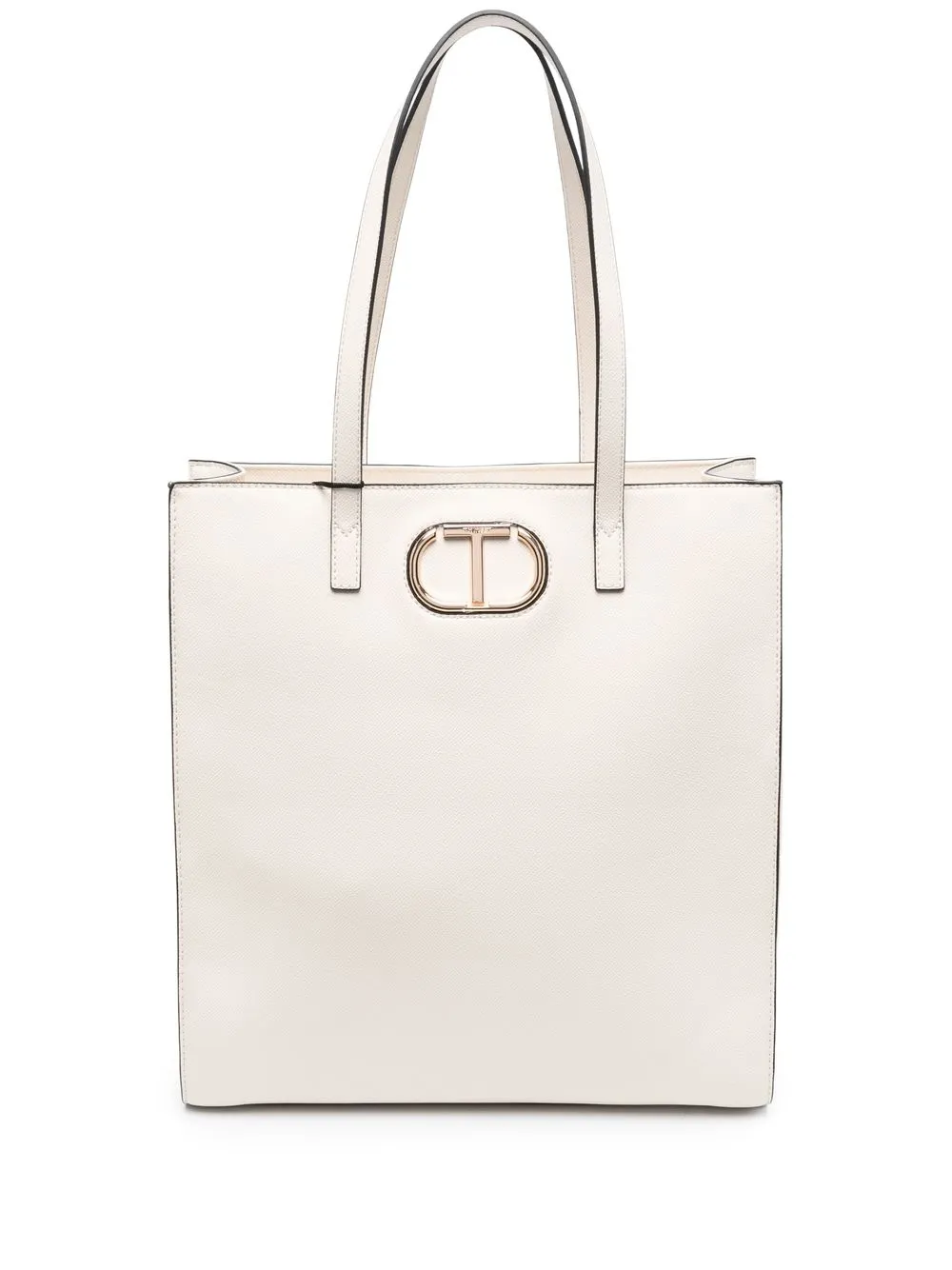 

TWINSET logo-plaque tote bag - Neutrals