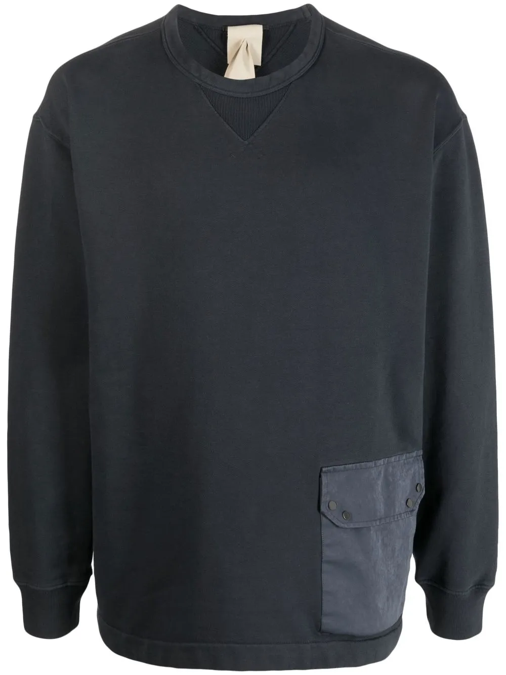 

Ten C side-flap-pocket-detail jumper - Blue