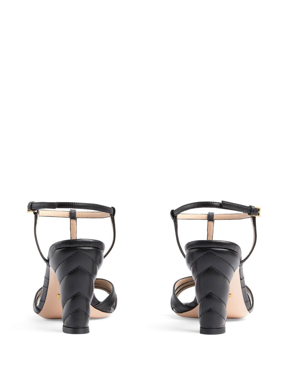 Shop Gucci Double G Strappy Sandals In Black