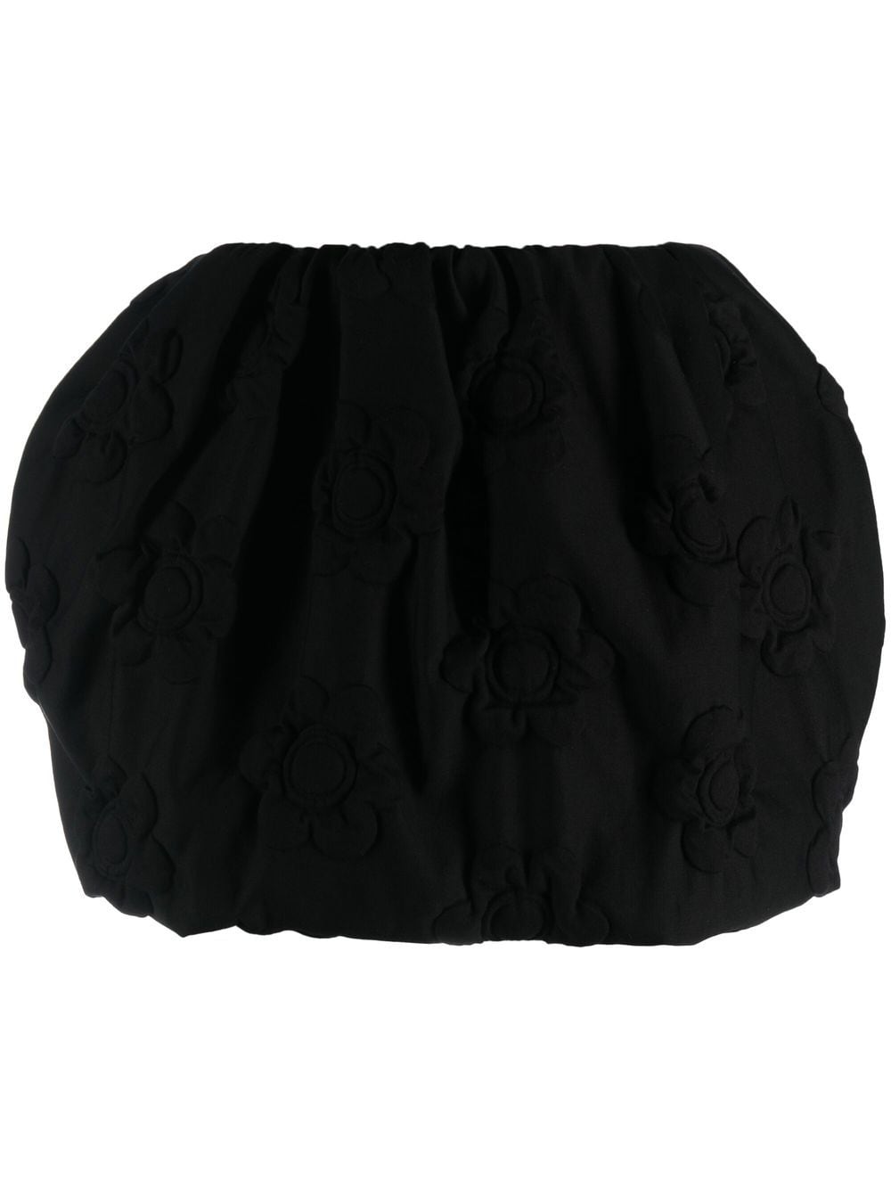 Max Mara Ruched Puffball Skirt In Black