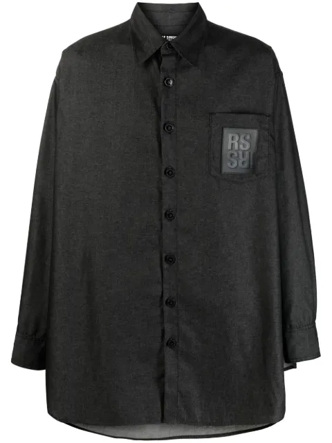 Raf Simons logo-patch long-sleeve shirt