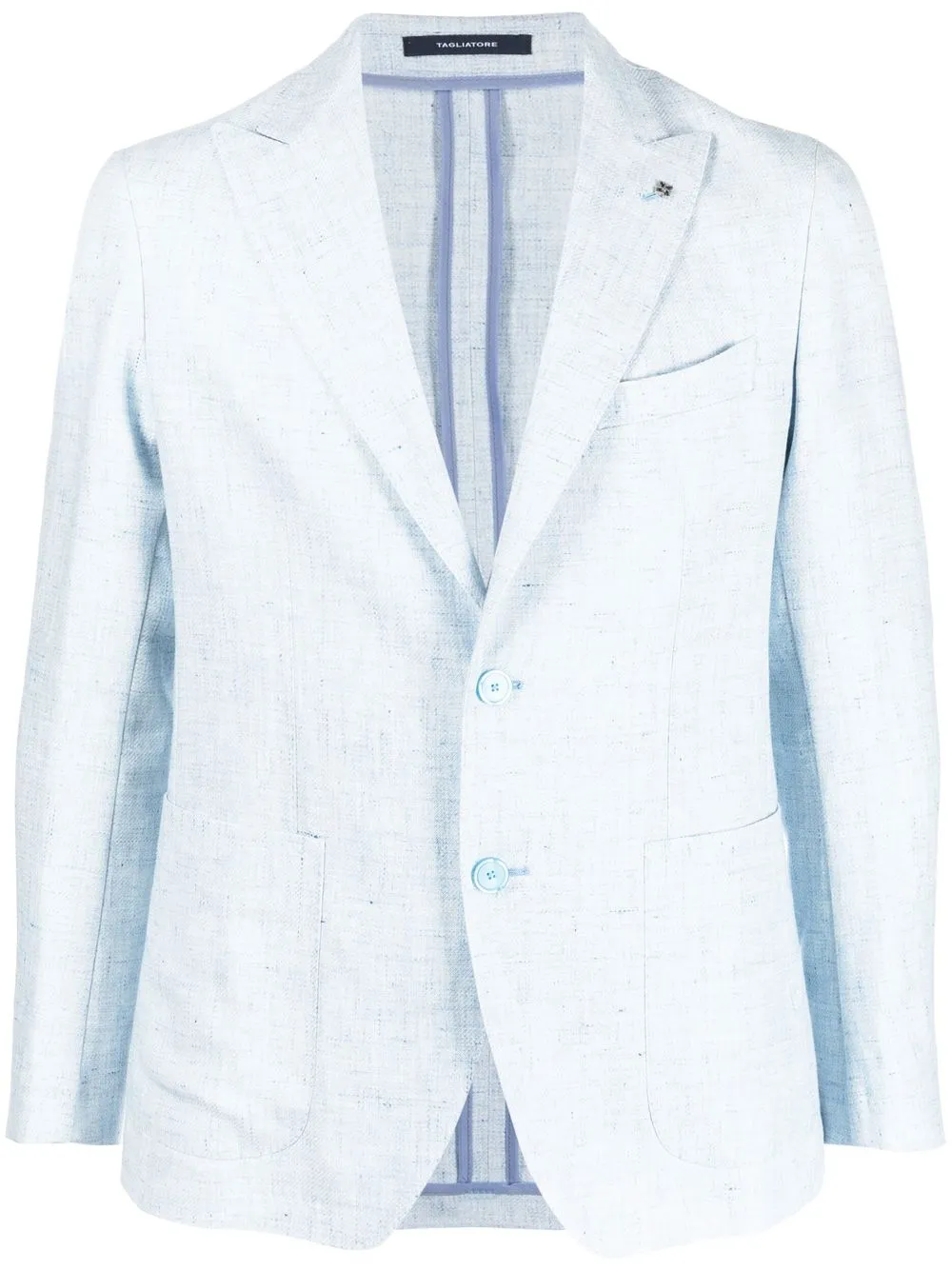 Tagliatore Single-breasted Blazer In Blue