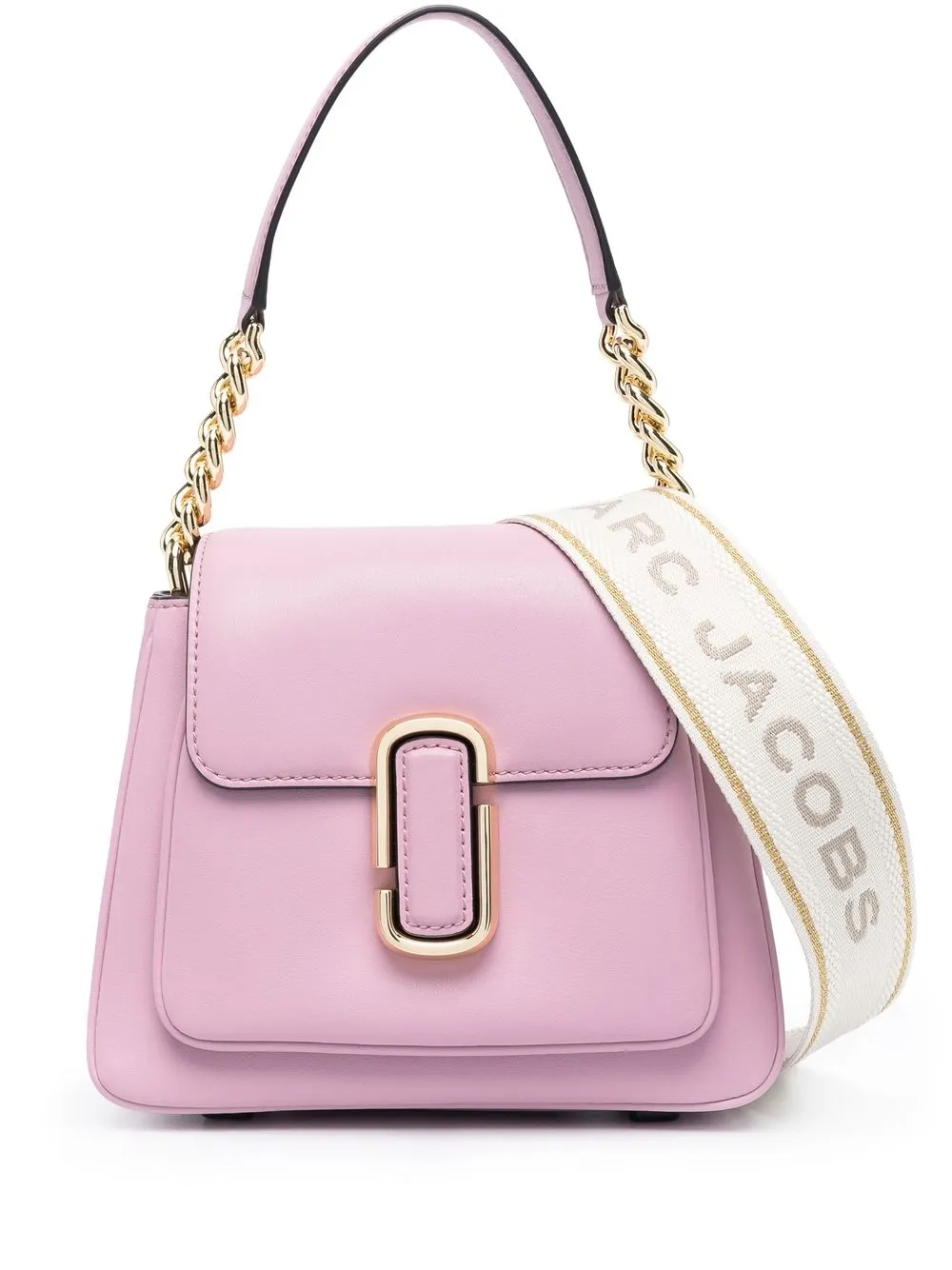 

Marc Jacobs tote con placa del logo - Rosado