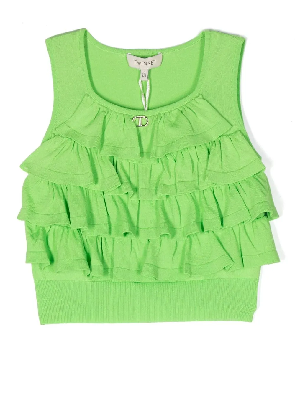 

TWINSET Kids gathered-detail sleeveless blouse - Green