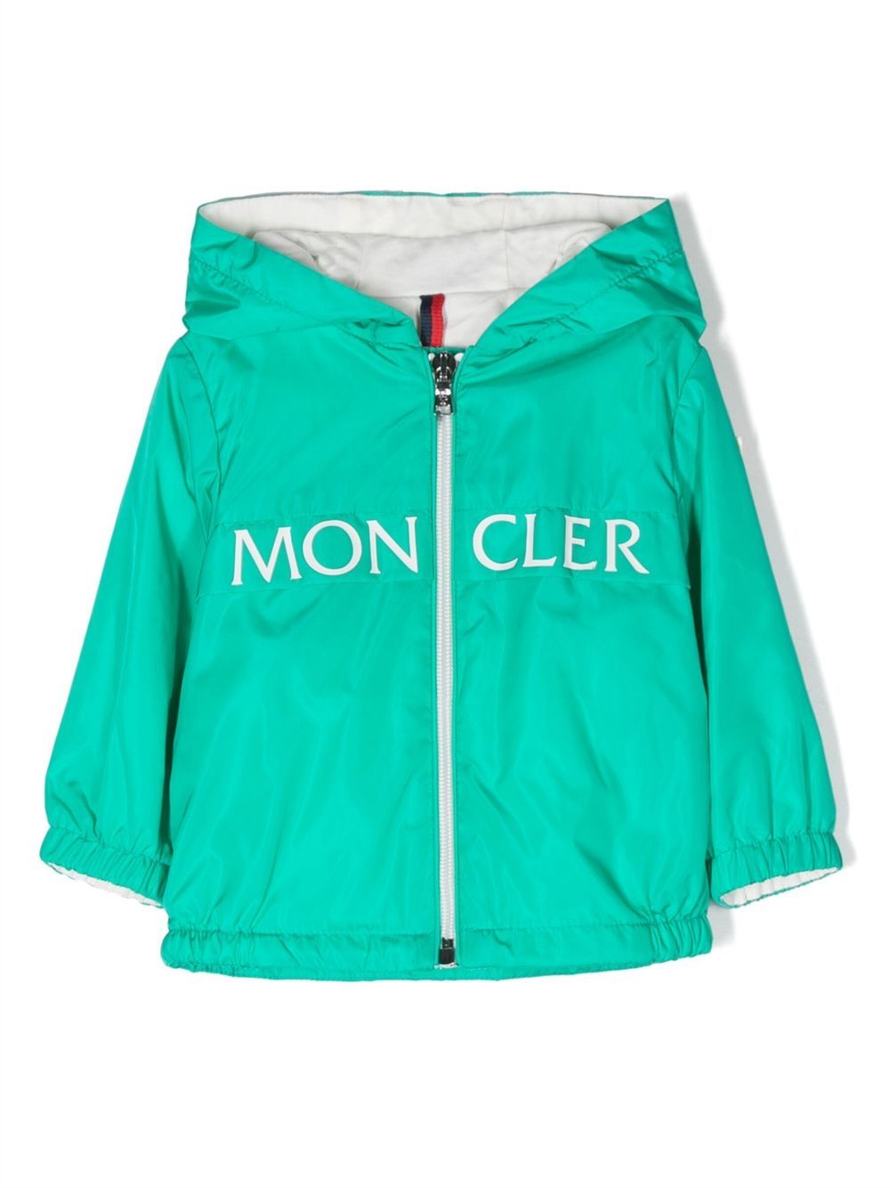 Moncler Enfant logo-print hooded jacket - Green